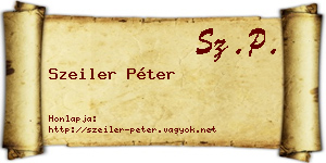 Szeiler Péter névjegykártya